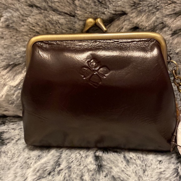 Patricia Nash Leather Leopard Animal print Faux Fur Kisslock Frame Wallet NWT โฅ๏ธ - Picture 3 of 9